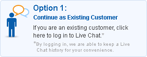 Existing Customer Log in
